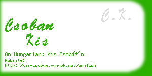 csoban kis business card